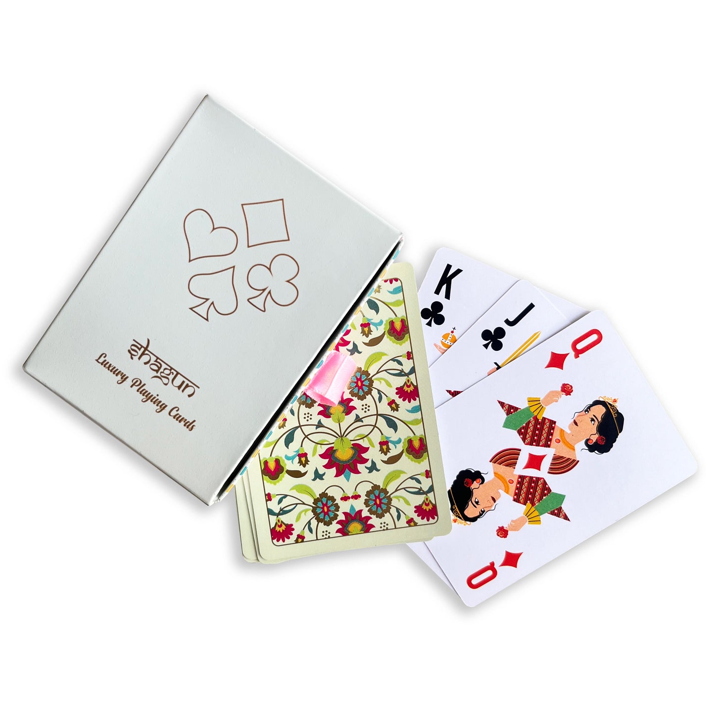 Shagun (Floral) Luxury Playing Cards Playing Cards | Festive Season | Gold Foiled | 55 Cards Deck