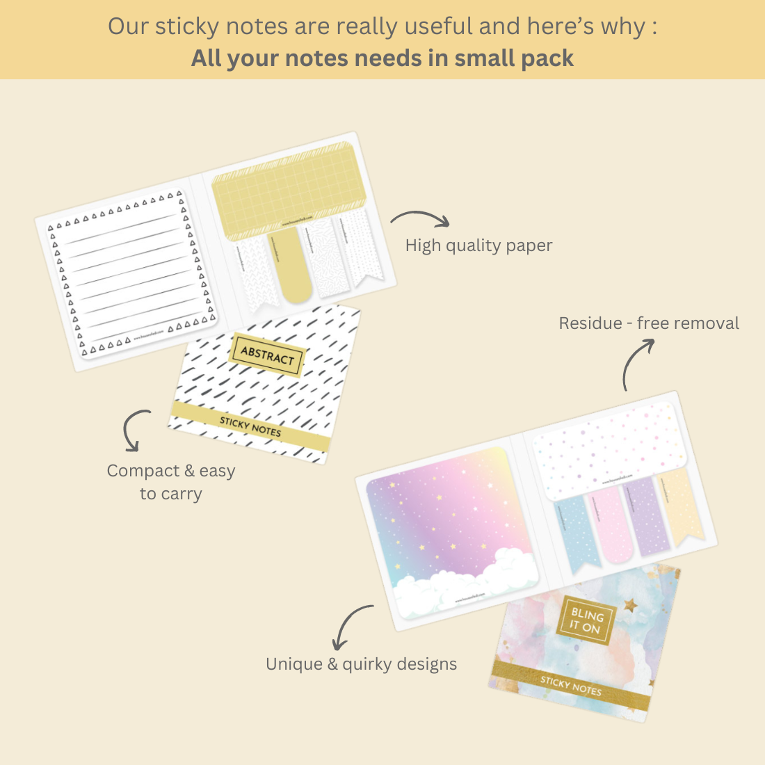 COMBO 1: Bling It On + Abstract Sticky Notes Combo