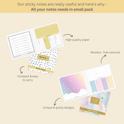 COMBO 1: Bling It On + Abstract Sticky Notes Combo