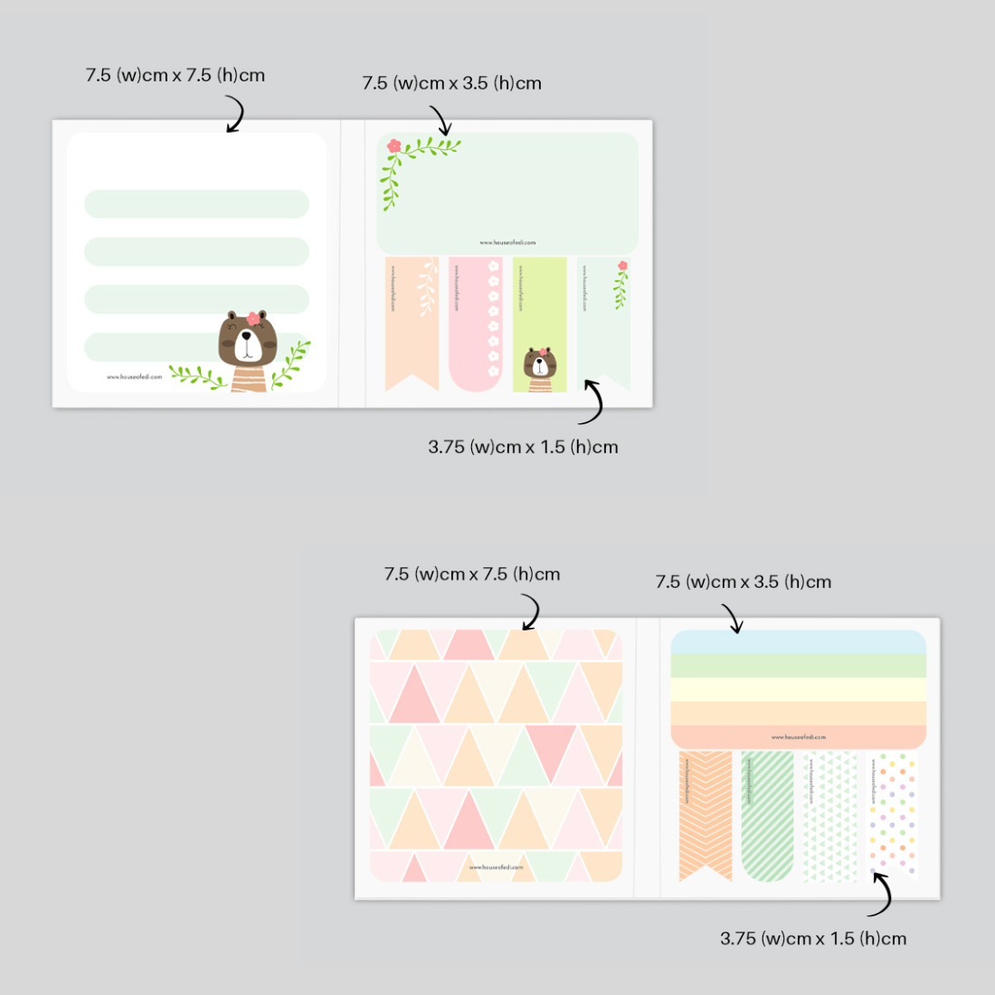 COMBO 2: Pretty Pastels + Sweet Giggles Sticky Notes Combo