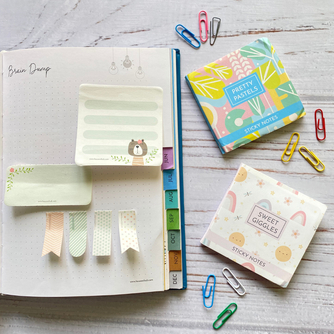 COMBO 2: Pretty Pastels + Sweet Giggles Sticky Notes Combo