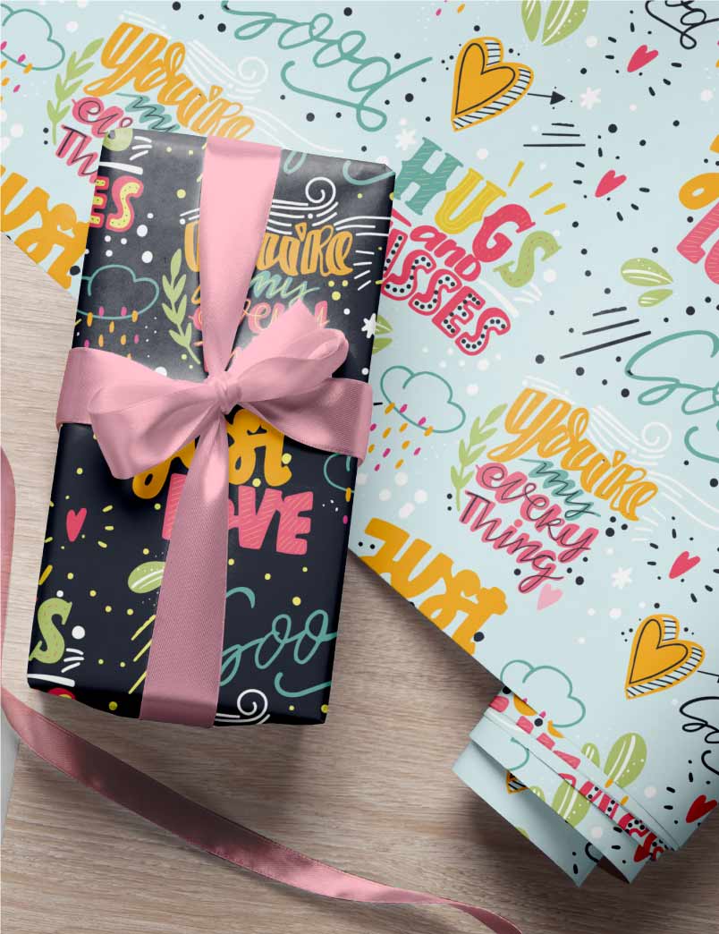 Happity Graffiti Gift Wrapping Paper Set