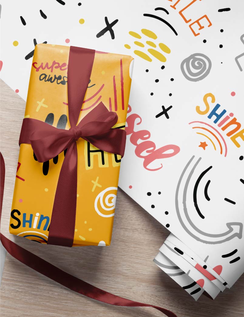 Happity Graffiti Gift Wrapping Paper Set