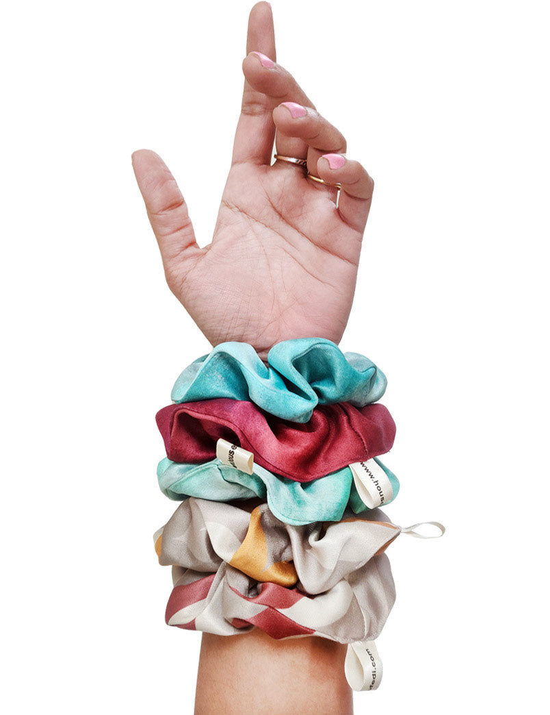 Silk Luxe Scrunchies | Set Of 5