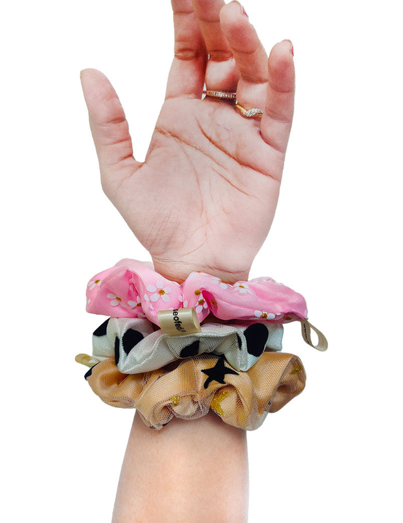 Retro Love Scrunchies | Set Of 3