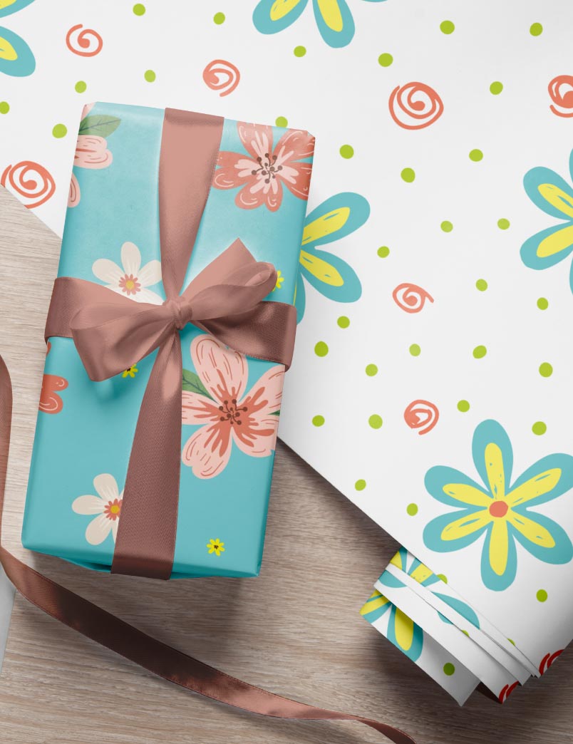 Spring Fling Gift Wrapping Paper Set