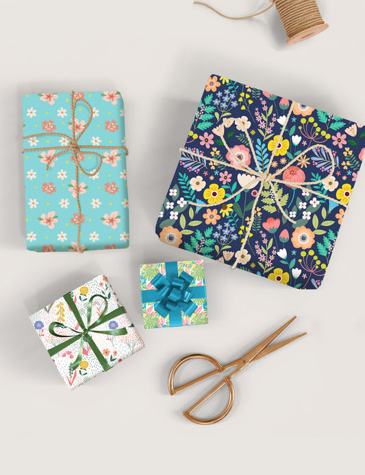 Spring Fling Gift Wrapping Paper Set