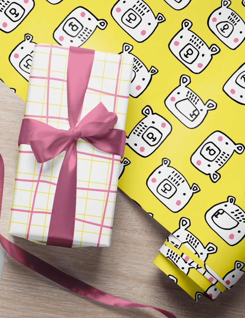 Sweet Giggles Gift Wrapping Paper Set