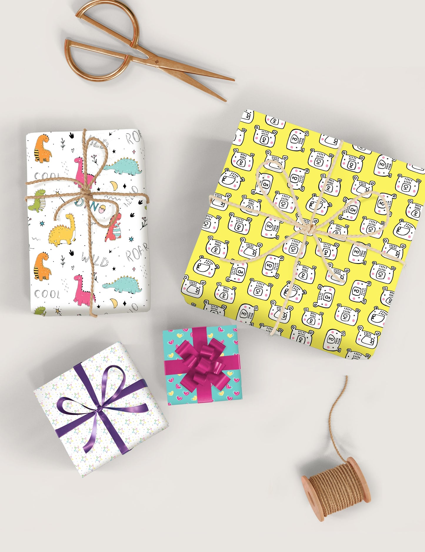 Sweet Giggles Gift Wrapping Paper Set