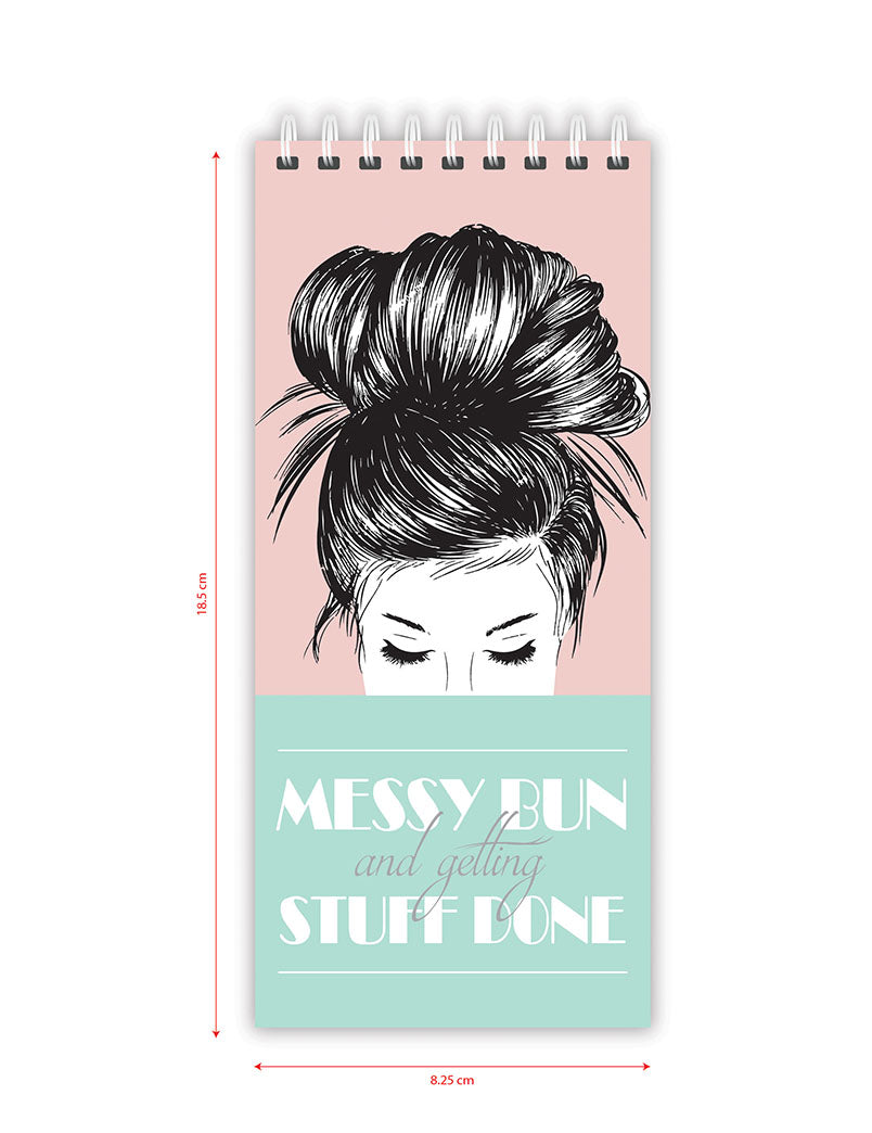 To Do List Notepad, Messy Bun – 50 Pages