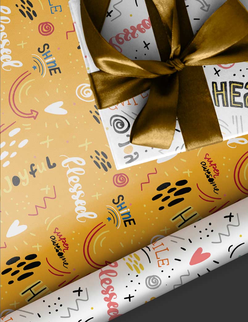 Happity Graffiti Gift Wrapping Paper Set