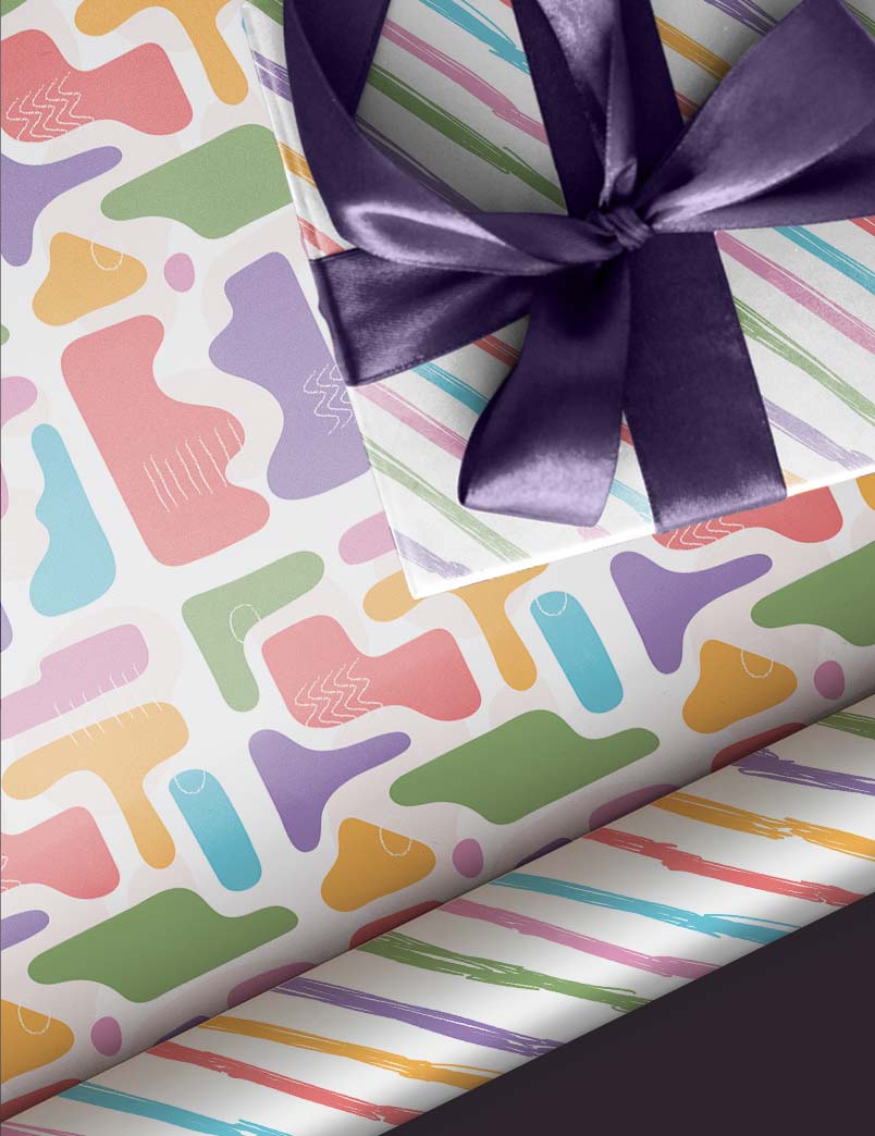 Pretty Pastels Gift Wrapping Paper Set