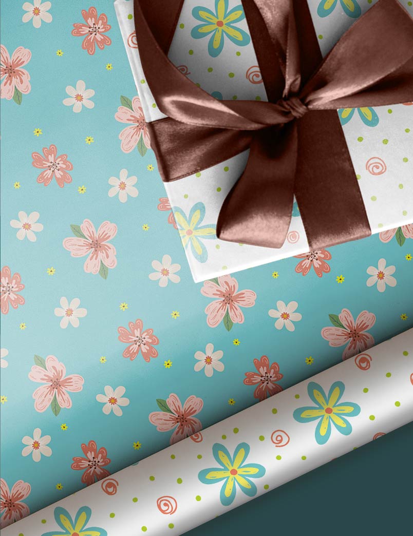 Spring Fling Gift Wrapping Paper Set