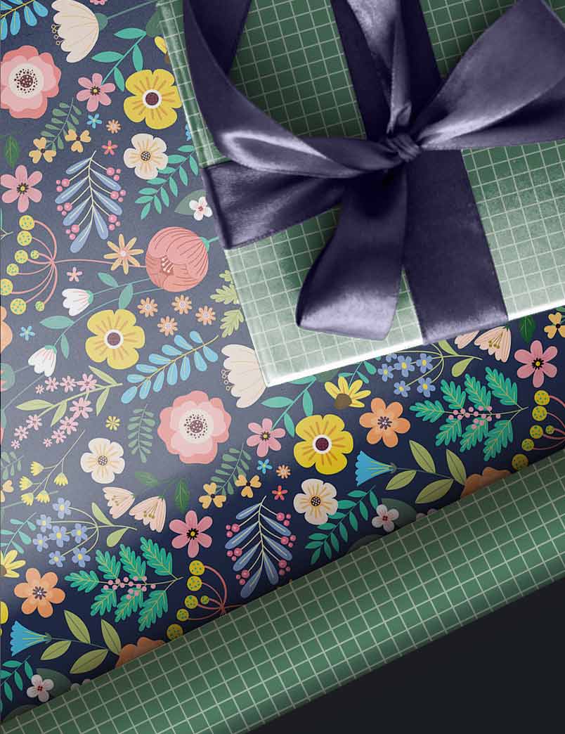 Spring Fling Gift Wrapping Paper Set