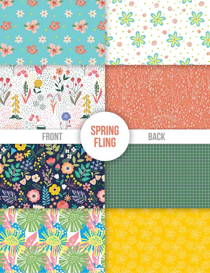 Spring Fling Gift Wrapping Paper Set