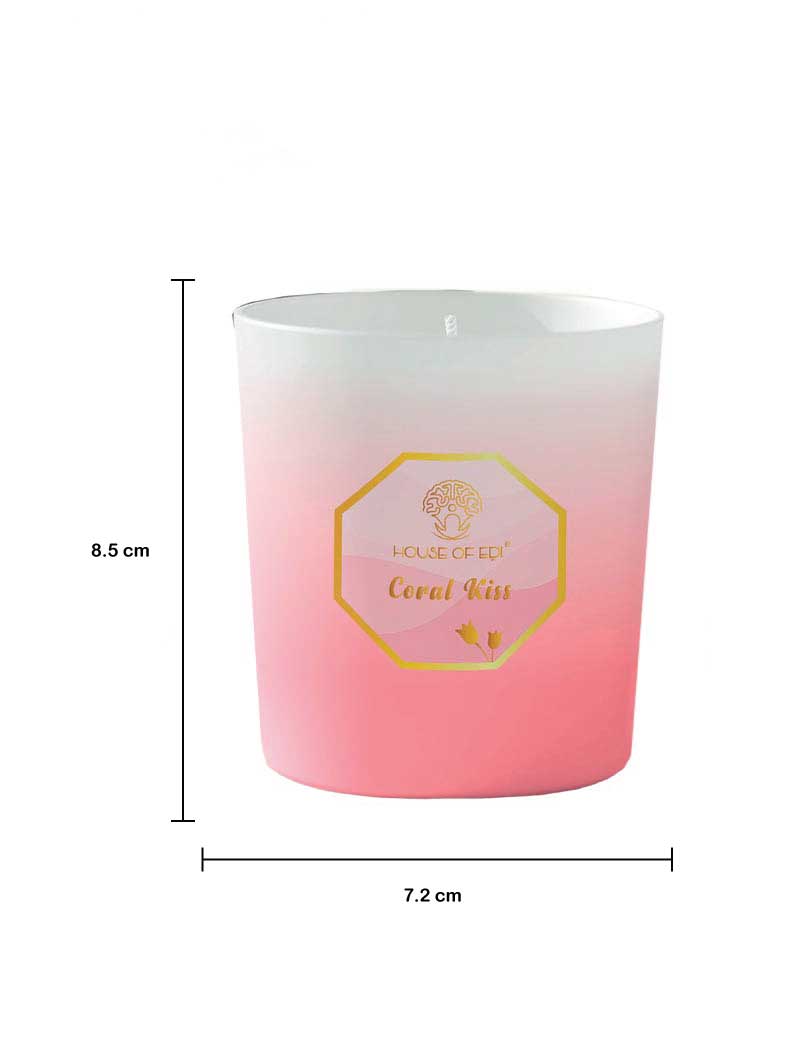 Coral Kiss Ombré Candle