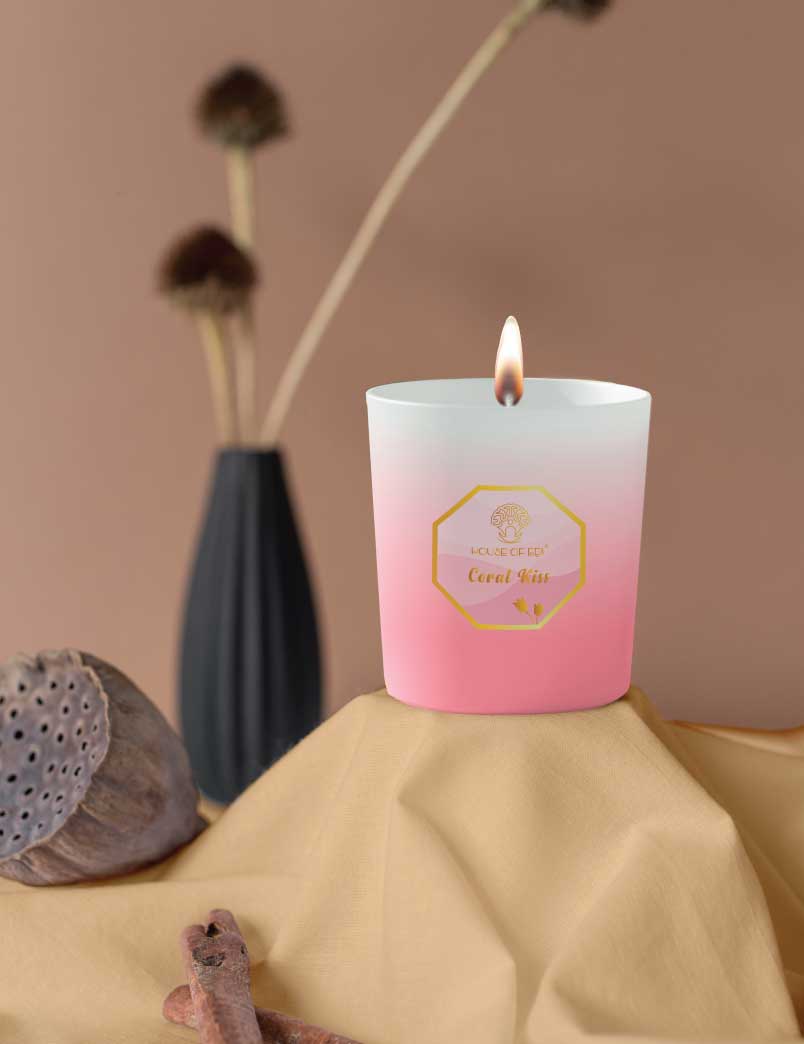 Coral Kiss Ombré Candle