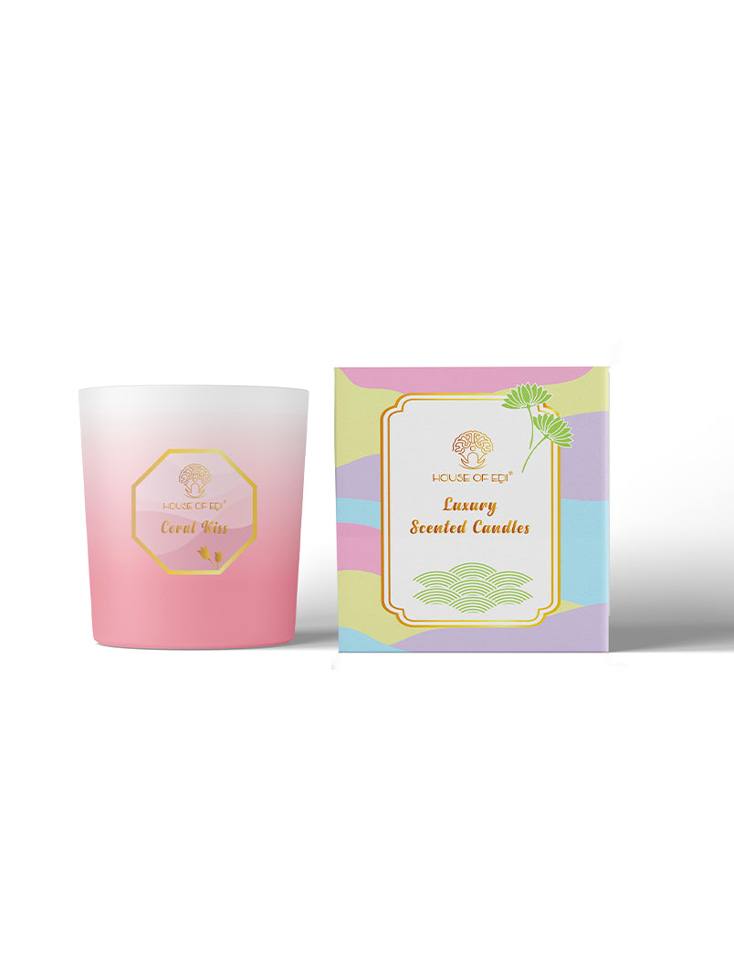 Coral Kiss Ombré Candle