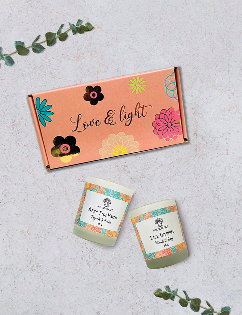 Votive Candle Gift Set | Love & Light Collection 2 | Life Inspires And Keep The Faith