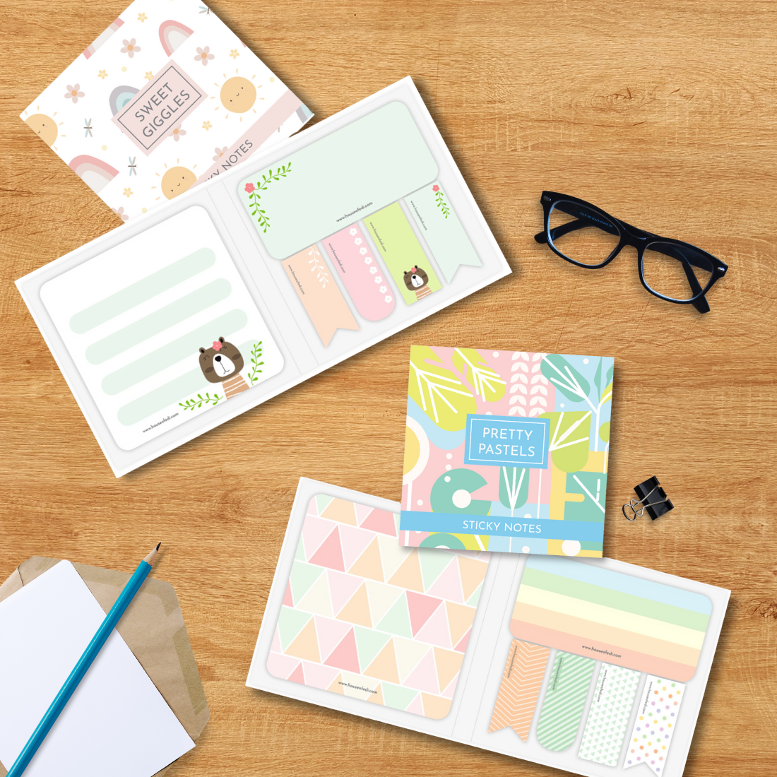 COMBO 2: Pretty Pastels + Sweet Giggles Sticky Notes Combo