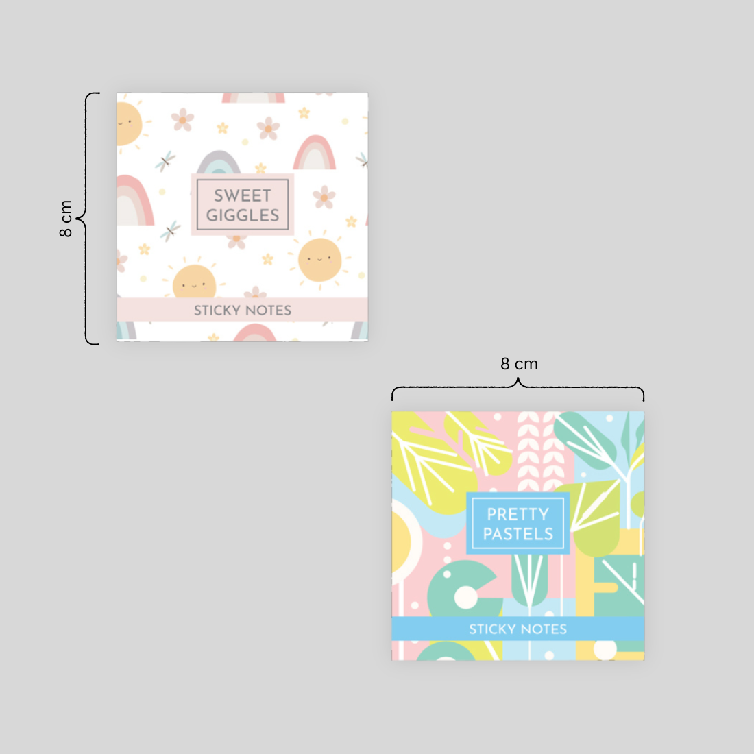 COMBO 2: Pretty Pastels + Sweet Giggles Sticky Notes Combo