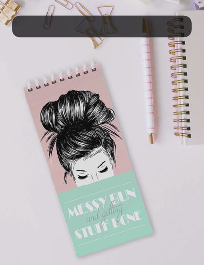 To Do List Notepad, Messy Bun – 50 Pages