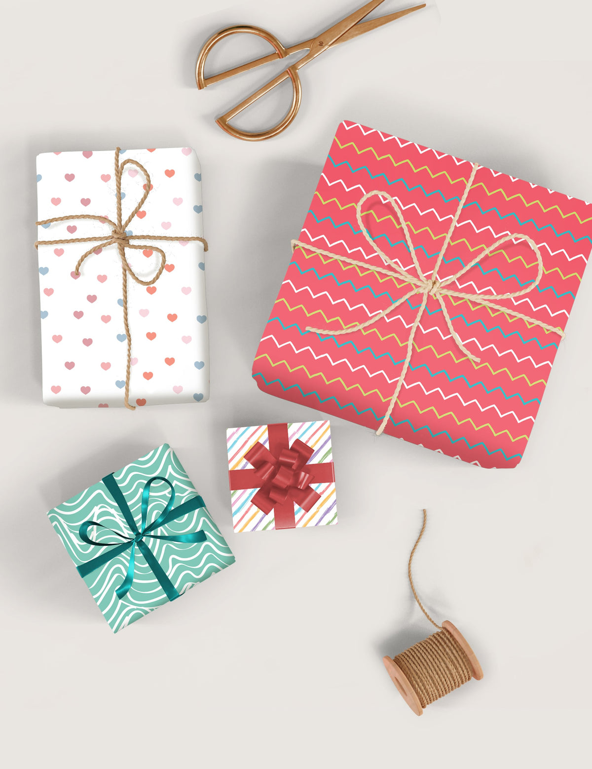 Basic Wrapping Paper Pretty Wrapping Paper Pink And White Striped Wrapping Paper – Dyefor