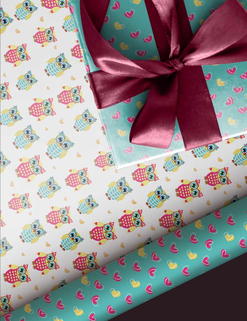 Sweet Giggles Gift Wrapping Paper Set