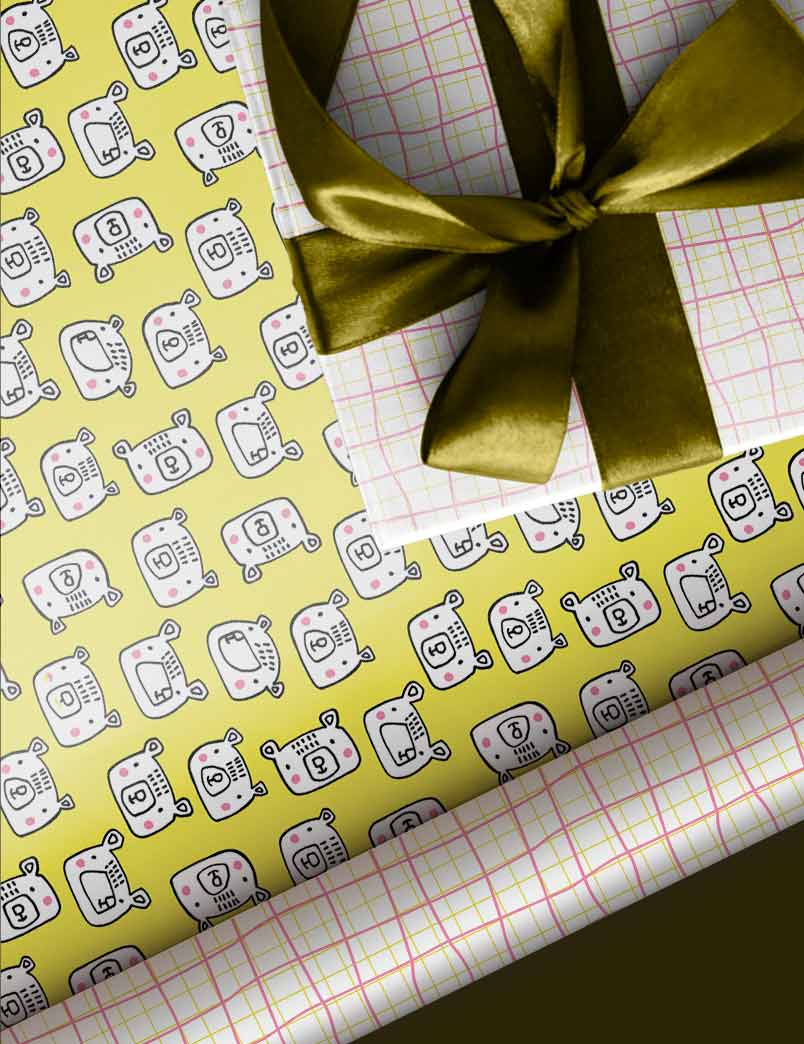 Sweet Giggles Gift Wrapping Paper Set