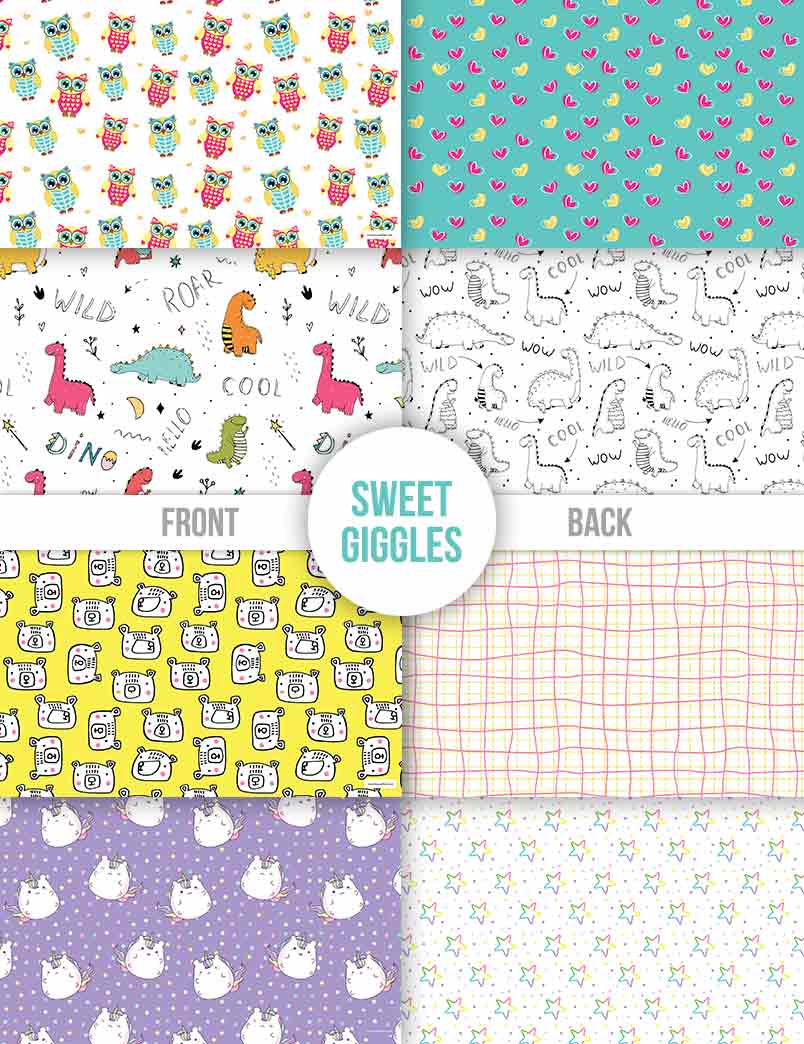 Sweet Giggles Gift Wrapping Paper Set