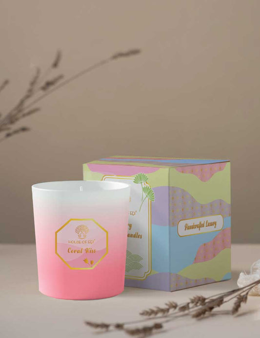 Coral Kiss Ombré Candle