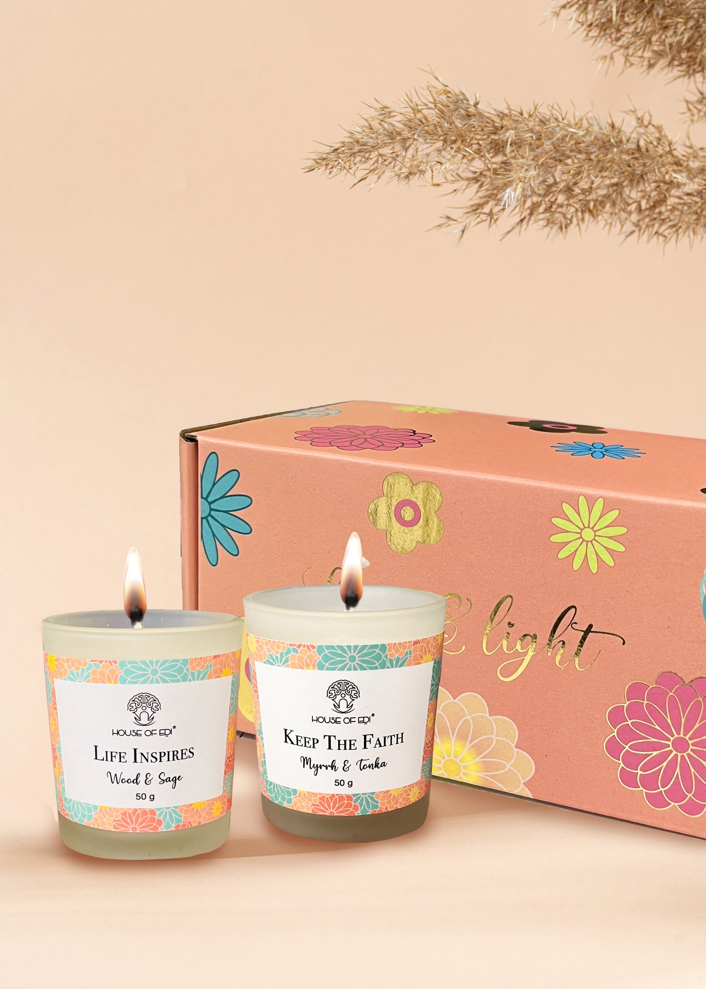 Votive Candle Gift Set | Love & Light Collection 2 | Life Inspires And Keep The Faith